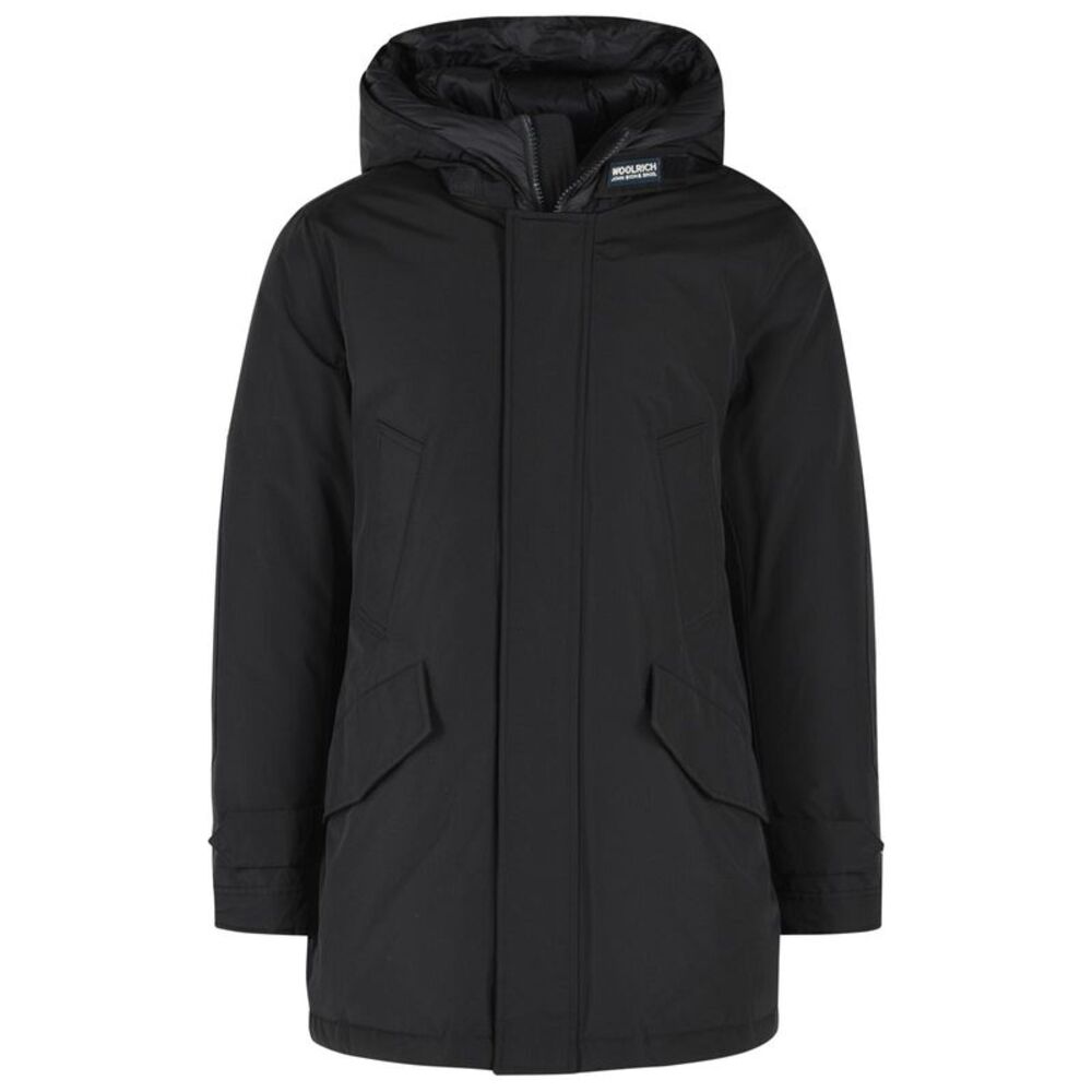 Woolrich John Rich & Bros 'Polar High Collar' Black Cotton Blend Parka Men